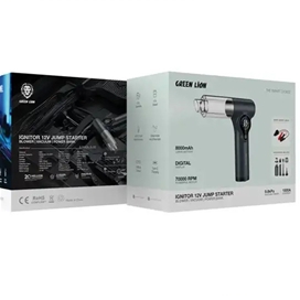 جامپ استارت و جارو شارژِی و پمپ باد گرین لاین Green Lion Ignitor Jump Starter GNIGNTRJSGY