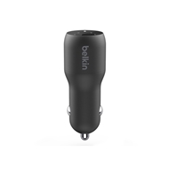 شارژر فندکی 37 وات بلکین – BoostCharge Dual Car Charger with PPS 37W – مدل CCB004btBK