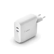 شارژر دیواری شارژ سریع USB-C دوپورت 68 وات بلکین مدل WCH003vfWH