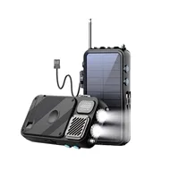 پاوربانک خورشیدی 16000 و اسپیکر بلوتوث پاورولوژی Powerology Solar Power Bank with FM Radio Speaker PP049