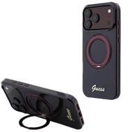 قا برند گس مدل Guess MagSafe IML Hard with Ring Stand & Script Metal Logo مناسب برای Apple iPhone 17 Pro Max