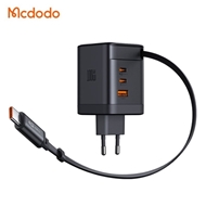 آداپتور شارژ 4 پورت 100W مکدودو با کابل جمع شونده Mcdodo GaN Charger 100W ch-847