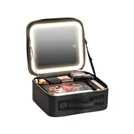 کیف لوازم آرایش با آینه چراغ دار گرین لاین Green Lion Makeup Organizer GNMAKEORGBK