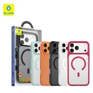 قاب بلو Blueo Skin Friendly Stain & Slip Resistant Magnetic Case-Orange Ring با مگ سیف مناسب برای Apple iPhone 17 Pro Max