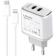 شارژر مسافرتی الدینیو 35 وات به همراه کابل LDNIO POWER ADAPTER 35W A2528M