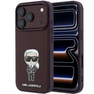 قاب برند کارل لاگرفلد مدل Karl Lagerfel Smooth PU Ikonik Sketch Hard Cover مناسب برای Apple iPhone 17 Pro