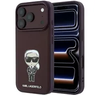 قاب برند کارل لاگرفلد مدل Karl Lagerfel Smooth PU Ikonik Sketch Hard Cover مناسب برای Apple iPhone 17 Pro
