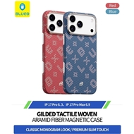 قاب Blueo بلو Gilded Tactile Woven Aramid Fiber Magnetic Case مناسب برای Apple iPhone 17 Pro Max