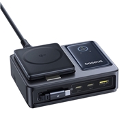 هاب شارژر 3 پورت و شارژر وایرلس بیسوس Baseus P10170901123 Nomos Qi2 CCNMS140 توان 140 وات