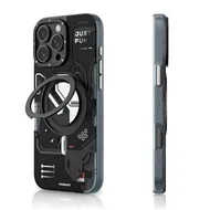 قاب یانگ کیت youngkit مدل Cyberpunk 360° Rotation Ring Stand Case مگ سیف مناسب برای Apple iPhone 15 Pro Max