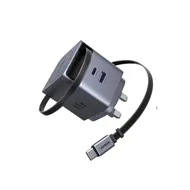شارژر دیواری 65 وات با کابل جمع‌شونده یوگرین | UGREEN Nexode Pro GaN 65W