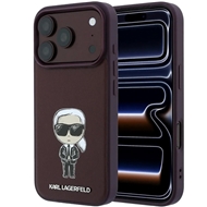 قاب برند کارل لاگرفلد مدل Karl Lagerfel Smooth PU Ikonik Sketch Hard Cover مناسب برای Apple iPhone 18 Pro