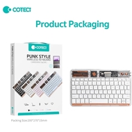 کیبورد بیسیم شفاف کوتسی coteci punk wireless keyboard transparent 84012