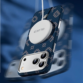 قاب Blueo بلو Gilded Tactile Woven Aramid Fiber Magnetic Case مناسب برای Apple iPhone 17 Pro