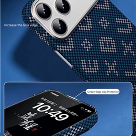 قاب Blueo بلو Gilded Tactile Woven Aramid Fiber Magnetic Case مناسب برای Apple iPhone 17 Pro